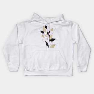 Green, Gold, and a touch of Pink Foliage Kids Hoodie